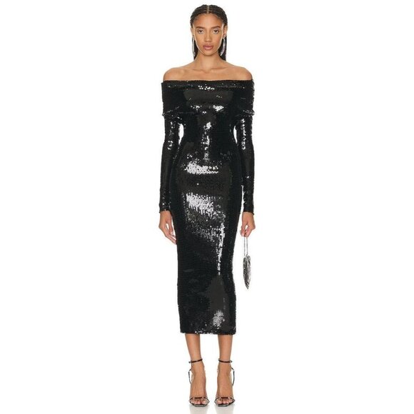 ALEXANDRE VAUTHIER Couture Edit Sequin Dress in Black 36 New Womens Bodycon - Picture 1 of 17